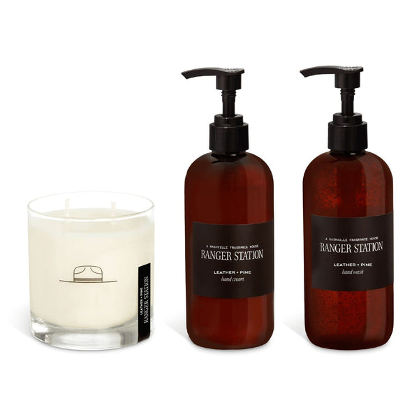 CANDLE + HAND WASH + HAND CREAM SET Candles the cohesive ranger station experience 