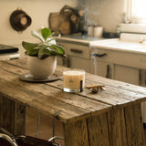 LEATHER + PINE MAMMOTH CANDLE Mammoth tanned leather / pine sap / amber / sandalwood 