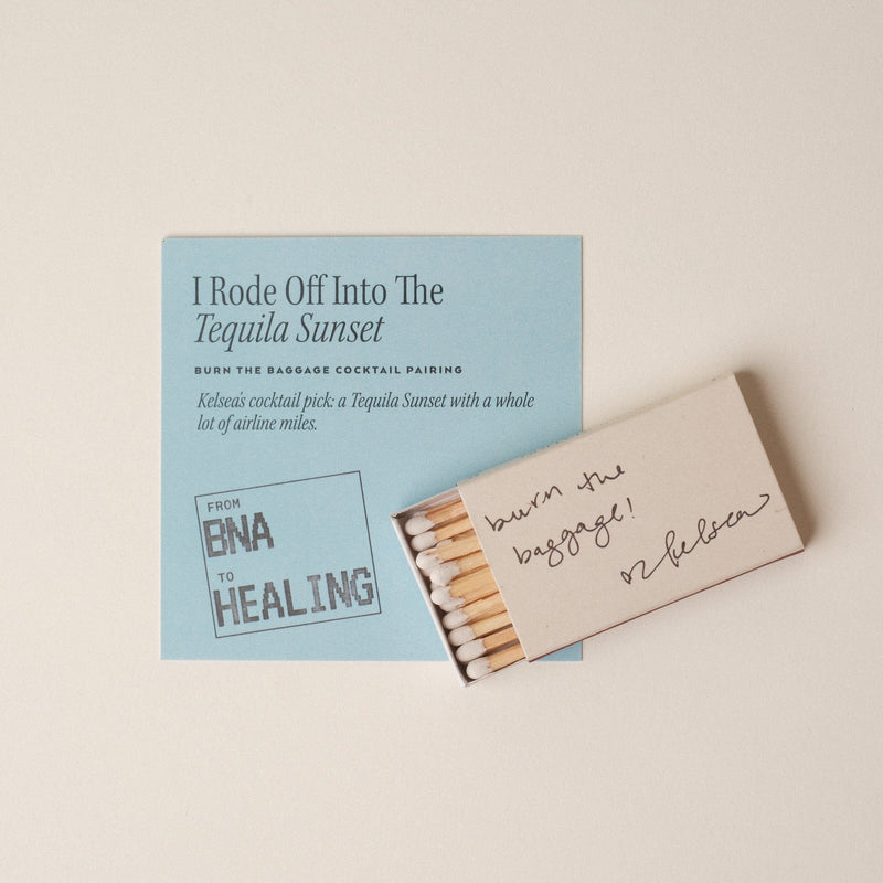 BURN THE BAGGAGE CANDLE (feat. KELSEA BALLERINI) Candle Tennessee Iris / Orris / Sandalwood / Breaking Patterns 