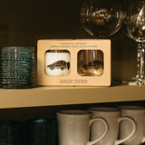 "LITTLE FULL, LOTTA SAP" CANDLE + COCKTAIL GLASS HOLIDAY SET Candle The perfect gift for the cocktail enthusiast 