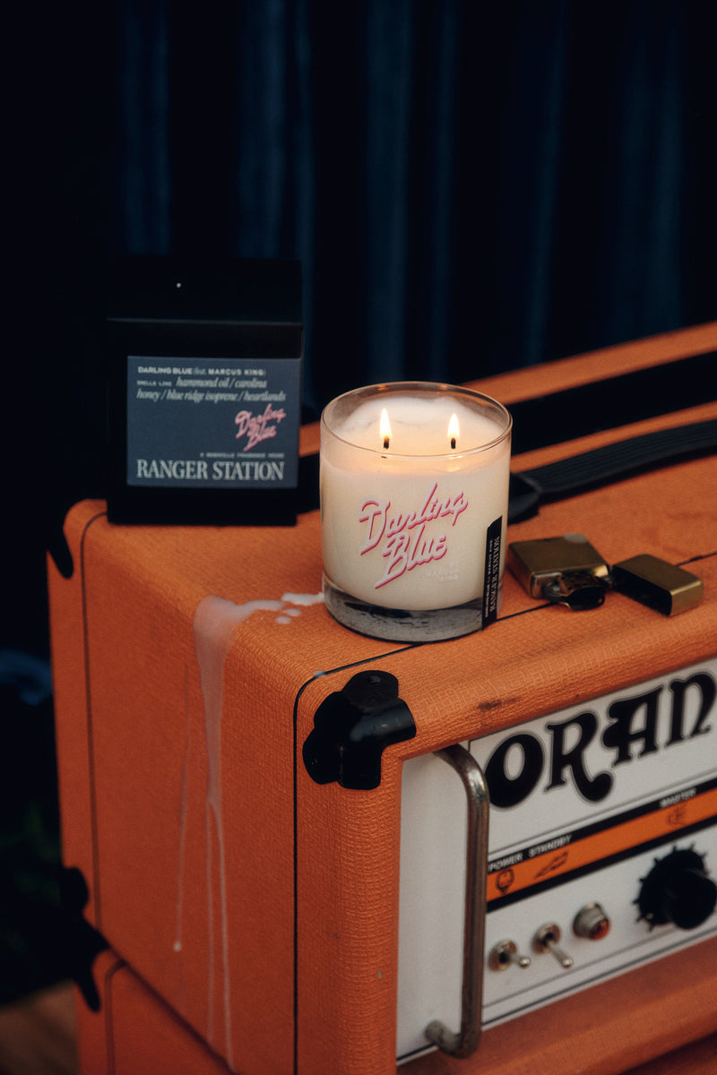 Darling Blue Candle (feat. Marcus King) Candle inspired by his album Darling Blue 