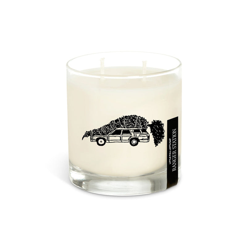 "LITTLE FULL, LOTTA SAP" CANDLE + COCKTAIL GLASS HOLIDAY SET Candle The perfect gift for the cocktail enthusiast 