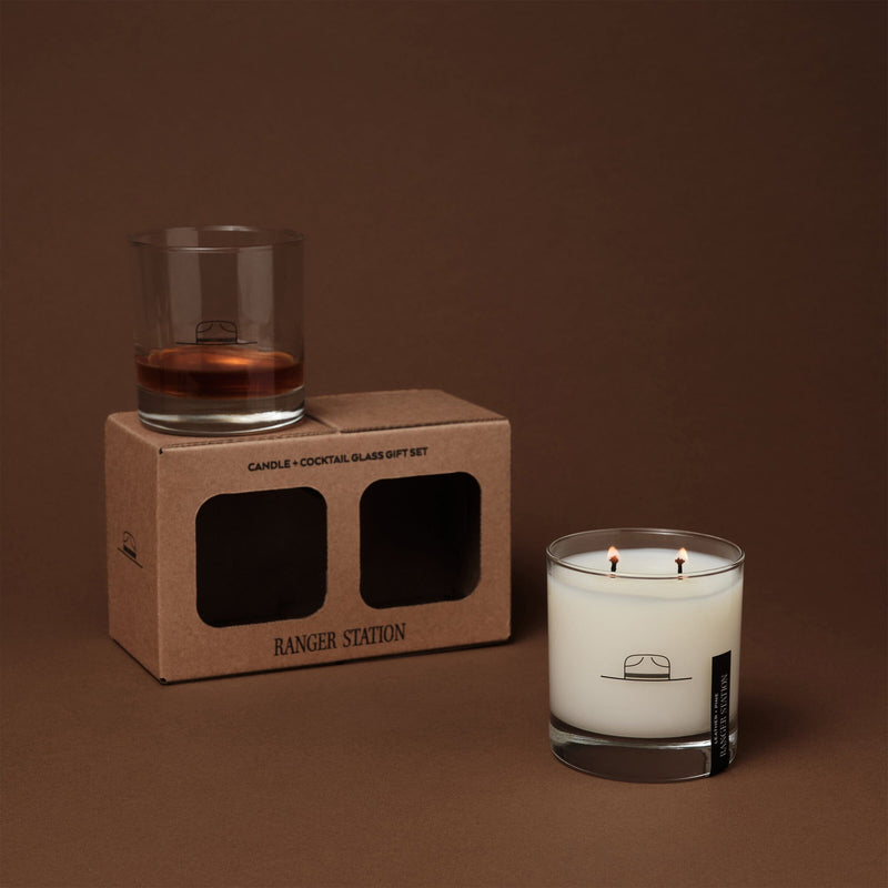 CANDLE + COCKTAIL GLASS GIFT SET Candle The perfect gift for the cocktail enthusiast 