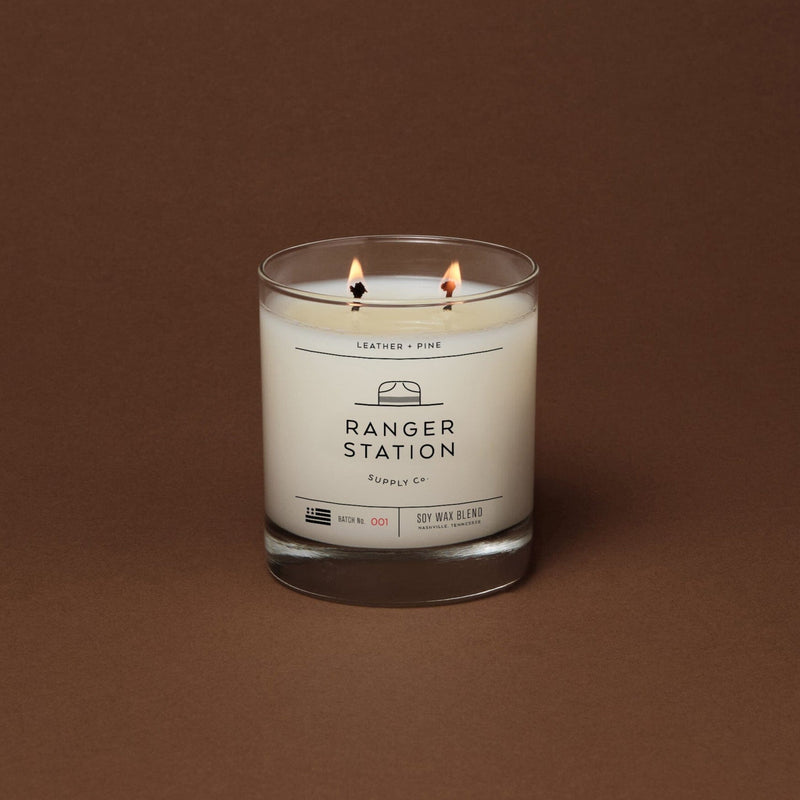 LEATHER + PINE CANDLE (2015 EDITION) Candle tanned leather / pine sap / amber / sandalwood 