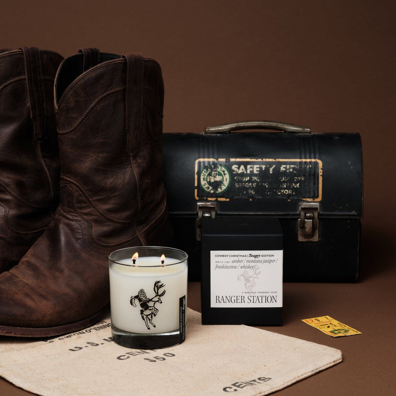 COWBOY CHRISTMAS CANDLE | SEAGER EDITION Candle amber / montana juniper / frankincense / whiskey 