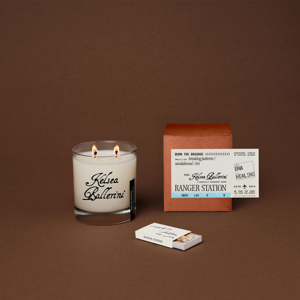 BURN THE BAGGAGE CANDLE (feat. KELSEA BALLERINI) Candle Tennessee Iris / Orris / Sandalwood / Breaking Patterns 