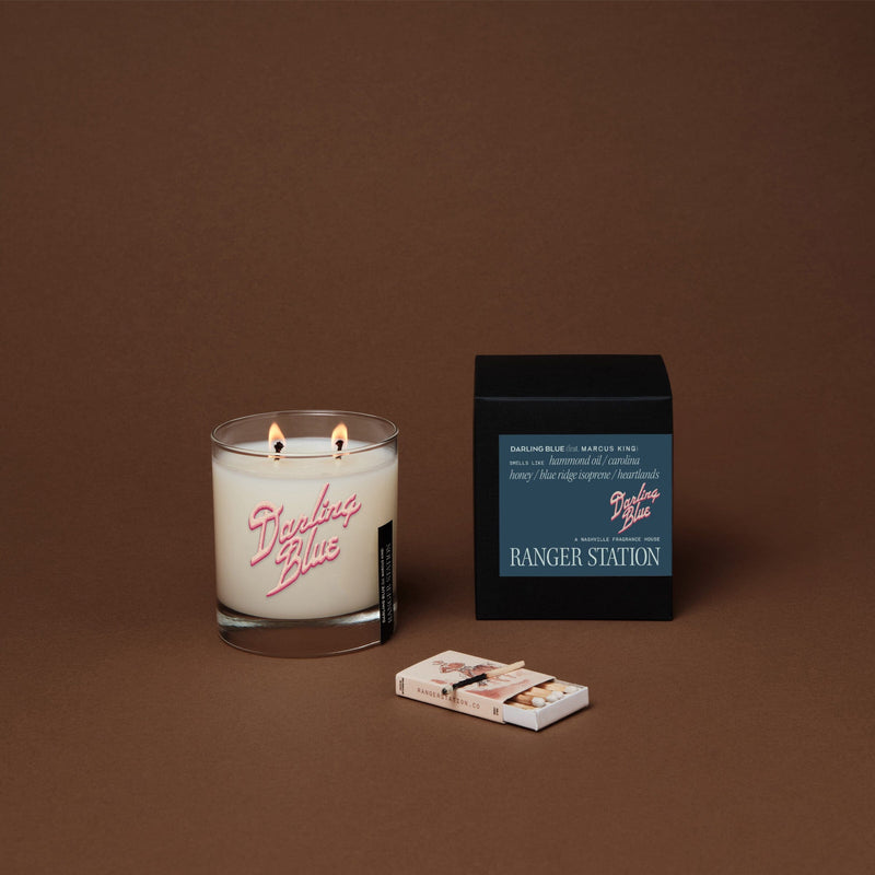 Darling Blue Candle (feat. Marcus King) Candle inspired by his album Darling Blue 