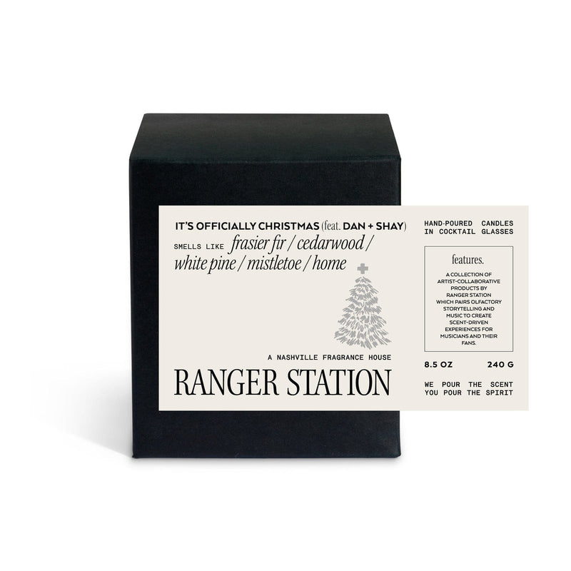 IT'S OFFICIALLY CHRISTMAS CANDLE (feat. DAN + SHAY) Candle frasier fir / cedarwood / white pine / mistletoe / home 